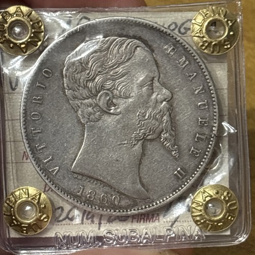 Moneta lire 1860 bologna re - 1860,