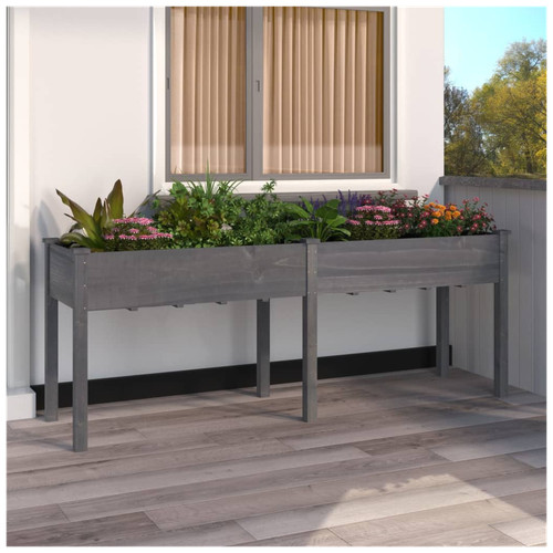 Fioriera legno grigio - in,