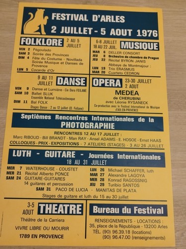 Festival arles 1976 poster - arles,