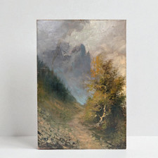 Gianfranco Campestrini (1901-1979) – Sentiero nel Bosco, Olio su Pannello