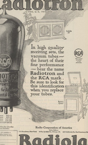 Radiola radiotron rca - radiotron, 1928