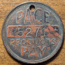1930's Chicago, Illinois IL Pace Slot Machine Payout Gold Award Brass Tag Token