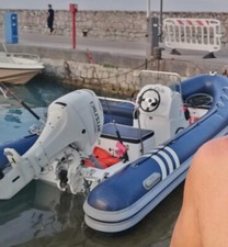 GOMMONE VETR. MT 4.70 TESSUTO HYPALON, MOTORE 40/60 SUZUKI, CARRELLO ELLEBY 5 MT