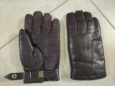 Guanti Uomo In Vera Pelle Marrone Con Imbottitura Lana