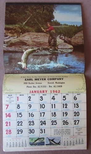 Calendario 1962 earl meyer - calendario,