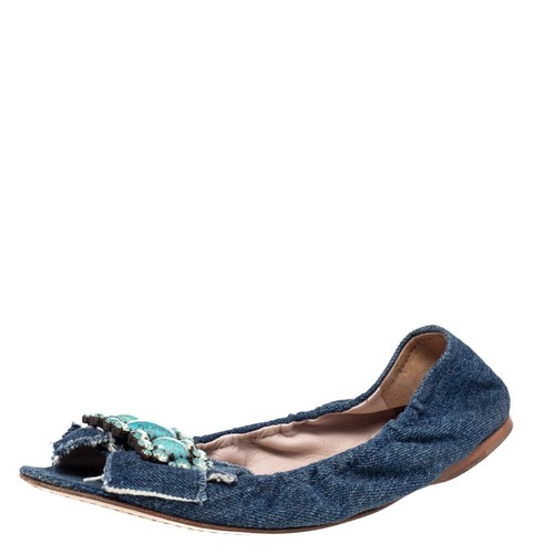 Ballerine miu blu denim - ballerine,