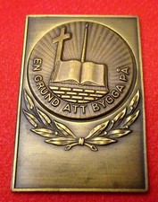 PLATE MEDAL - SWEDEN - CHURCH