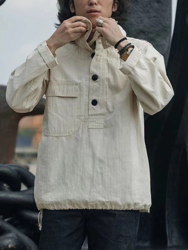 Parka pullover uomo con