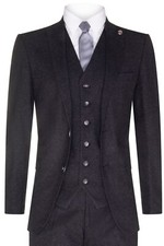 Uomo Nero 3 Pezzi Lana Tweed