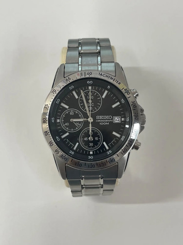 Seiko cronografo nero - nero, argento