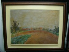 TEONESTO DEABATE - PAESAGGIO - OLIO SU TELA - Piemonte Torino 1960 