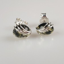 Orecchini ambra verde