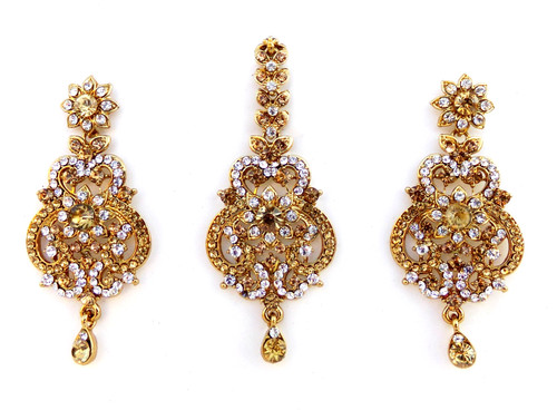Set orecchini lunghi kundan - lunghi,