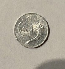 vendita moneta italiana, una lira anno 1954