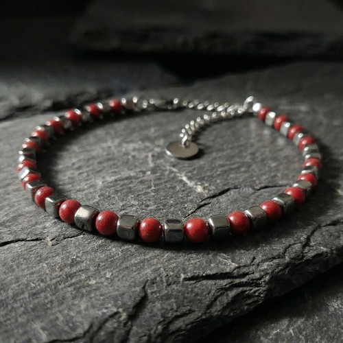 Bracciale 4mm radice rubino - di,