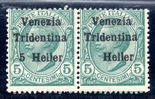 Trentino - 5 heller su c. 5 errore senza cifra 5 - MNH
