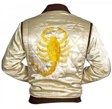 Giacca slim fit drive biker rider camionista hot ryan gosling ricamata scorpione