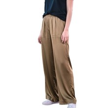 EMANUAL UNGARO Pantalone donna 8 100% seta oro gamba dritta coulisse vita