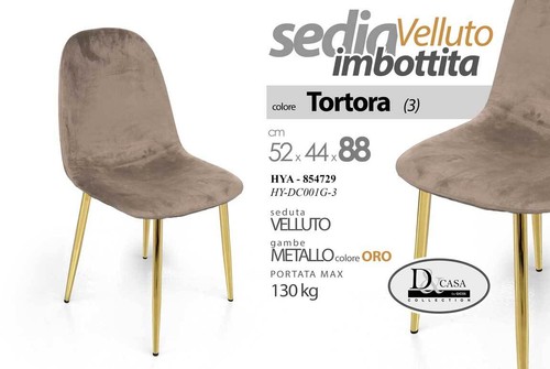 Sedia velluto metallo piedi - metallo,