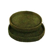 SET 2 CESTI VASSOI TONDI IN MUSCHIO  NATURALE VERDE PORTA BOMBONIERE D. 49 e 46