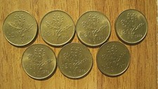 LOTTO 7 MONETE 20 LIRE ANNI