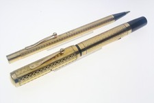 Rara penna stilografica e matita WATERMAN'S 0552 - pennino oro M