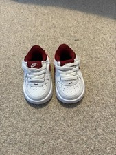 Scarpe da ginnastica Nike Air Force 1 Low EasyOn bianche Picante Team rosse bambino UK 2,5