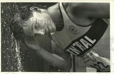 Foto Stampa 1988 Atleta Decathlon Chuck Mancabelli ai Giochi di Stato Impero