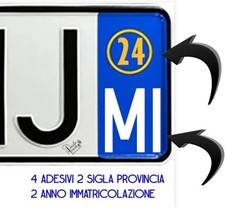 ADESIVI TARGA PROVINCIA E ANNO