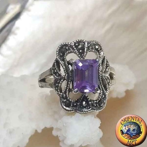 Anello zircone ametista - zircone,
