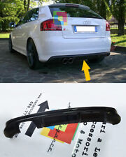 AUDI A3 8P 3 PORTE 2003-2008 DIFFUSORE POSTERIORE S3 SOTTO PARAURTI ABS NERO