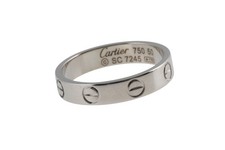 Anello Cartier Love oro bianco 18 carati (0,750) misura 50 ref. B4085100 con scatola VP: 1490,- €