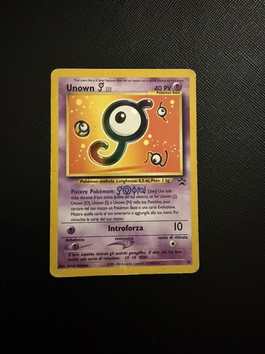 Carta pokemon vintage unown - carta,