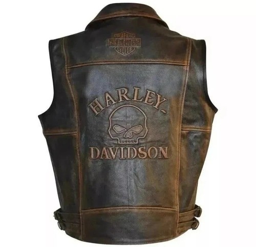 Gilet biker uomo - teschio, moto