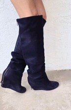 Stivali Ash Italia neri al ginocchio con zeppa perla donna 36 6 LEGGI