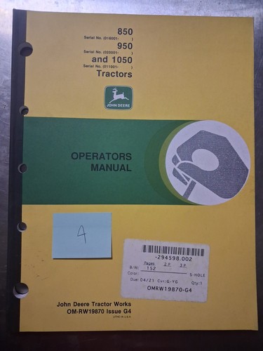 Manuale operatore trattore - manuale,