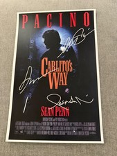 Poster film firmato CARLITOS WAY - Al Pacino, Sean Penn, Ann Miller 11x17 con certificato di autenticità