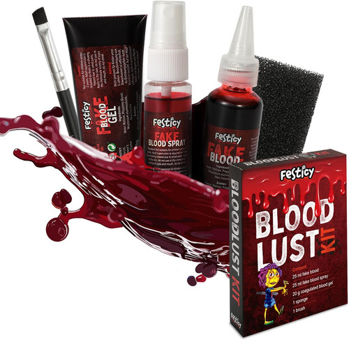 Set sangue finto halloween - sangue,