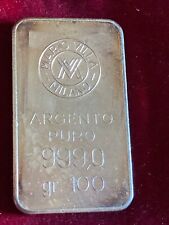 RARO LINGOTTO ARGENTO VINTAGE: "Marco Villa - Milano" - BULLION BAR - 100 grammi!!!