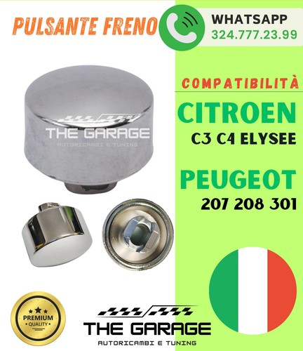 Pulsante freno mano cromato - freno,