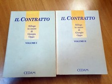 SILLOGE IN ONORE DI GIORGIO OPPO. IL CONTRATTO.  VOL. I E II - CEDAM - 1992