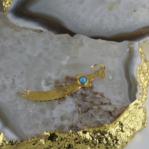 Ciondolo scimitarra oro - ciondolo,