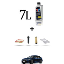 HOFFCAR Kit tagliando 4 FILTRI e 7L OLIO per Bmw serie 6 (G32GT) 630d hybrid 155
