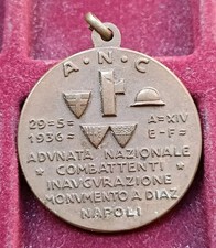 Ww2 Ventennio Medaglia A.N.C. 1936 Inaugurazione Monumento Diaz Napoli