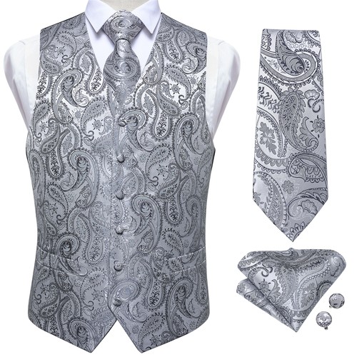 Gilet uomo grigio argento