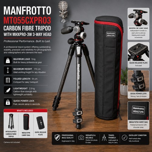 Manfrotto mt055cxpro3 - manfrotto,