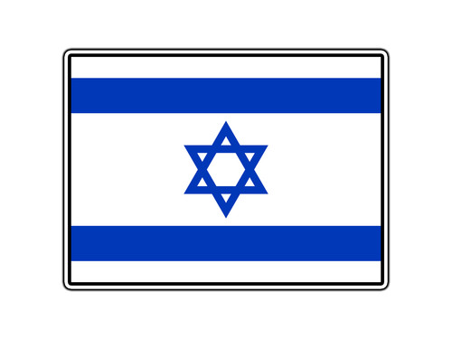 Adesivo bandiera israele - adesivo, mondo