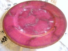 Antico PIATTO PANE Phoenix China 7-3/4" Cecho Slovacchia LUSTRO ROSSO Merce