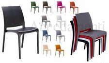 Sedia in Polipropilene Interno Esterno Volga Bar Ristorante Giardino Sedie Italy