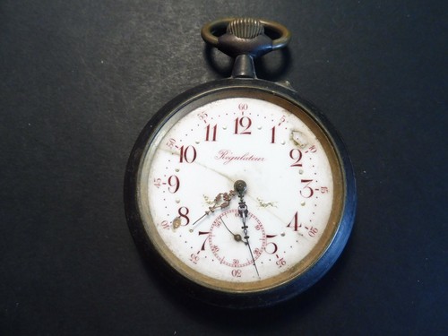 Ancienne montre gousset acier - ancienne,